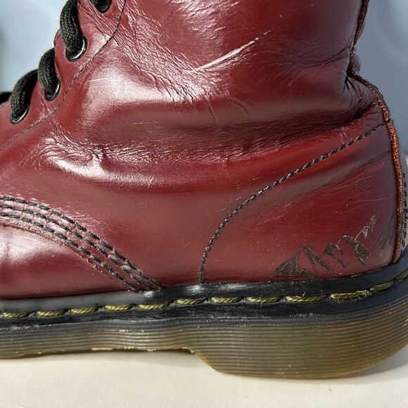 Dr. Martens Burgundy Leather Custom Luana Combat Boots Woman’s 10 11821 - Picture 8 of 16